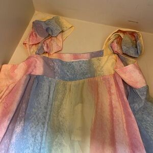 Adorable multicolored babydoll style top size small